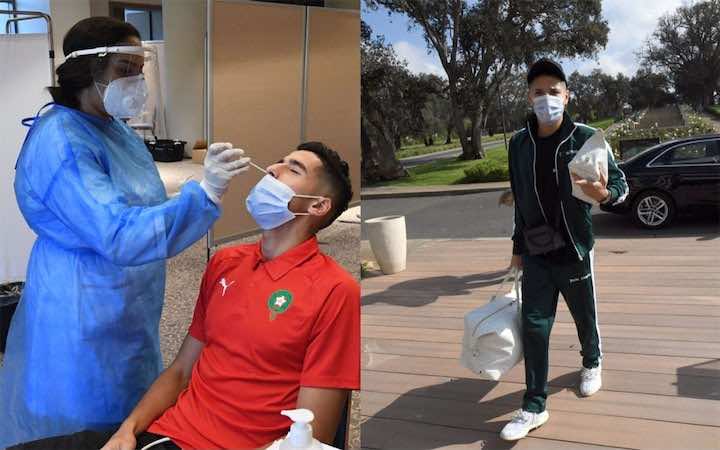 تحاليل الكشف عن "كورونا" للاعبي المنتخب بمركب محمد السادس- فيديو-