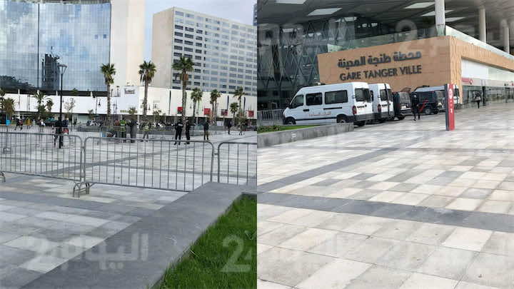 بعد دعوات لوقفة الرباط ضد التطبيع..استنفار أمني في محطة طنجة-صورة