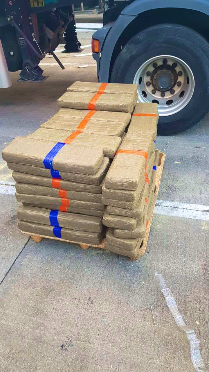 إجهاض محاولة لتهريب طن و220 كيلوغراما من الشيرا بميناء طنجة المتوسط- صور