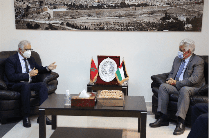 قيادة "الإستقلال" تزور سفير فلسطين بالرباط والأخير يؤكد أن "شعبه ليس له أدنى شك في مناصرة المغرب للقضية"
