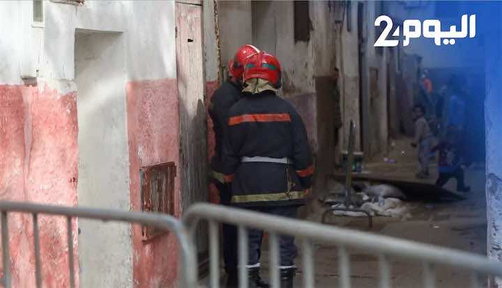 انهيار جزء من منزل في المدينة القديمة في الدارالبيضاء.. مواطنة: أنا أم لسبعة أطفال وليس لدينا مكان آخر يأوينا - فيديو