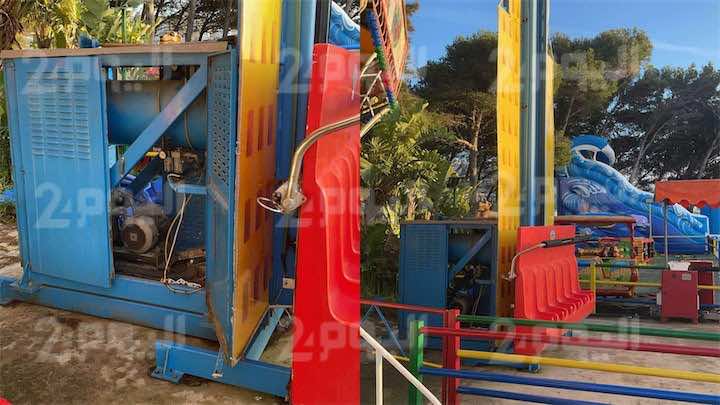 اصابة ستة أطفال في حادث سقوط عربة للألعاب في مركب ترفيهي بطنجة-صورة