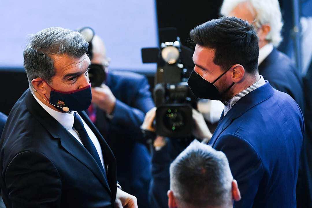 لابورتا في حفل تنصيبه: برشلونة عائلة عظيمة ولن أترك ميسي يرحل