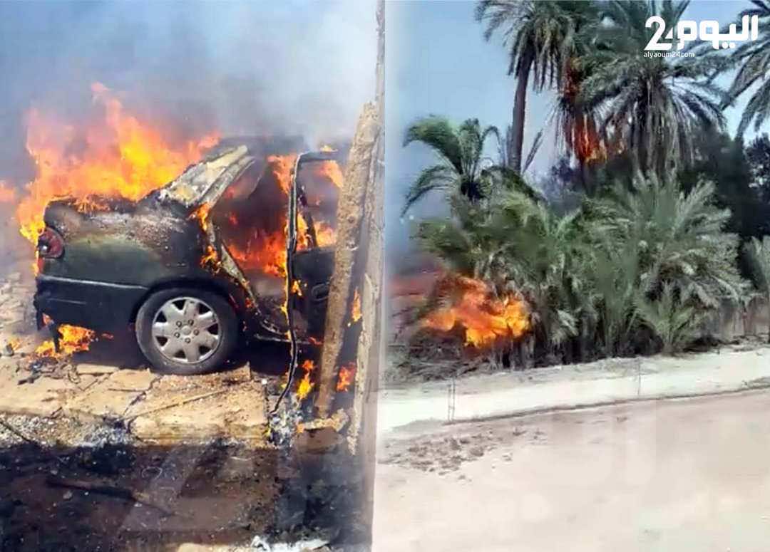 حريق مهول يلتهم واحة ” تيغمرت” ضواحي كلميم ويتسبب في خسائر كبيرة- صور