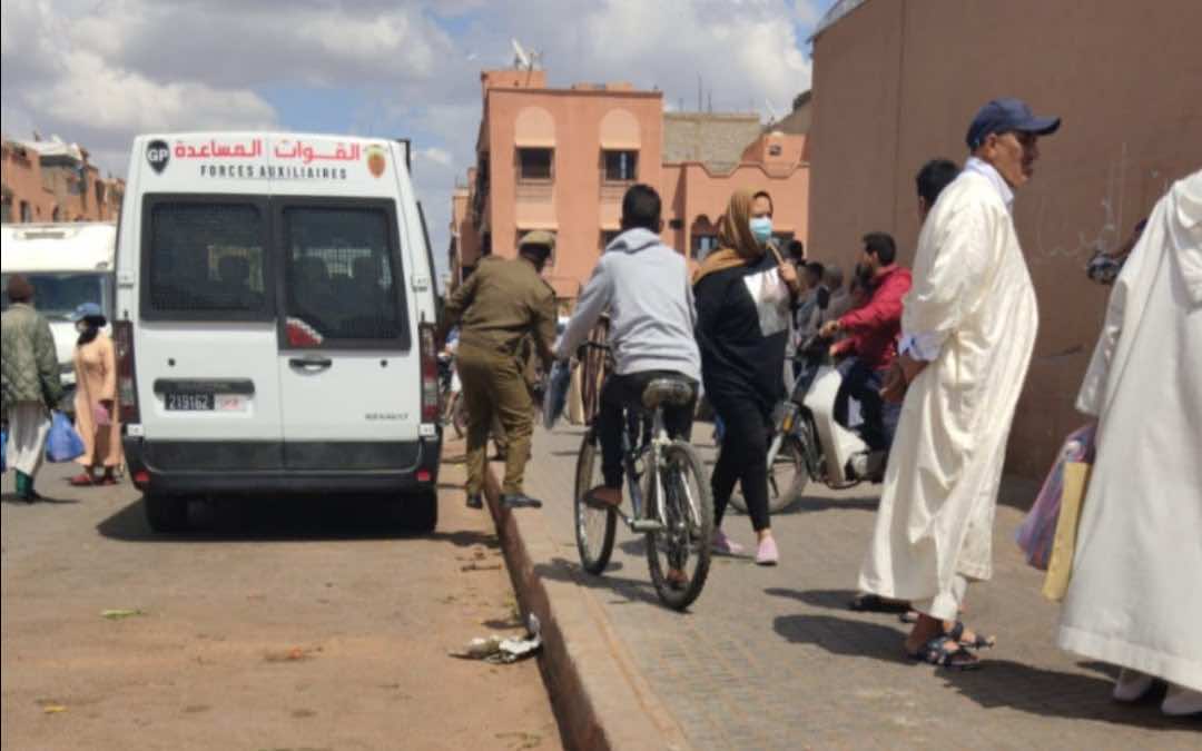عنصر قوات مساعدة بمراكش كاد يلقى حتفه في عملية تنظيم سوق