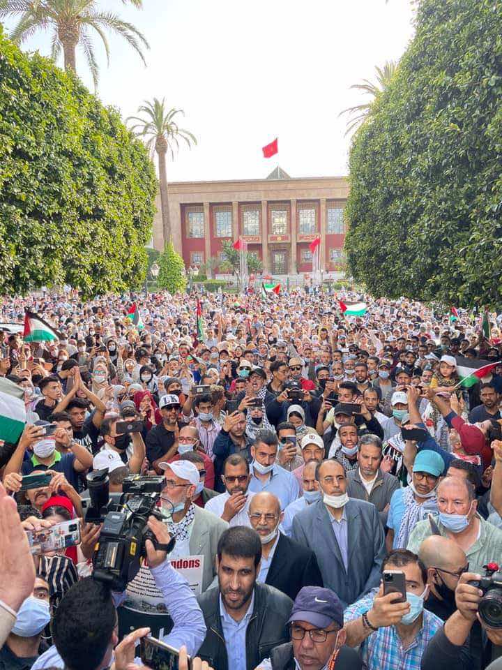 مظاهرات في عدة مدن مغربية ضد العدوان على غزة