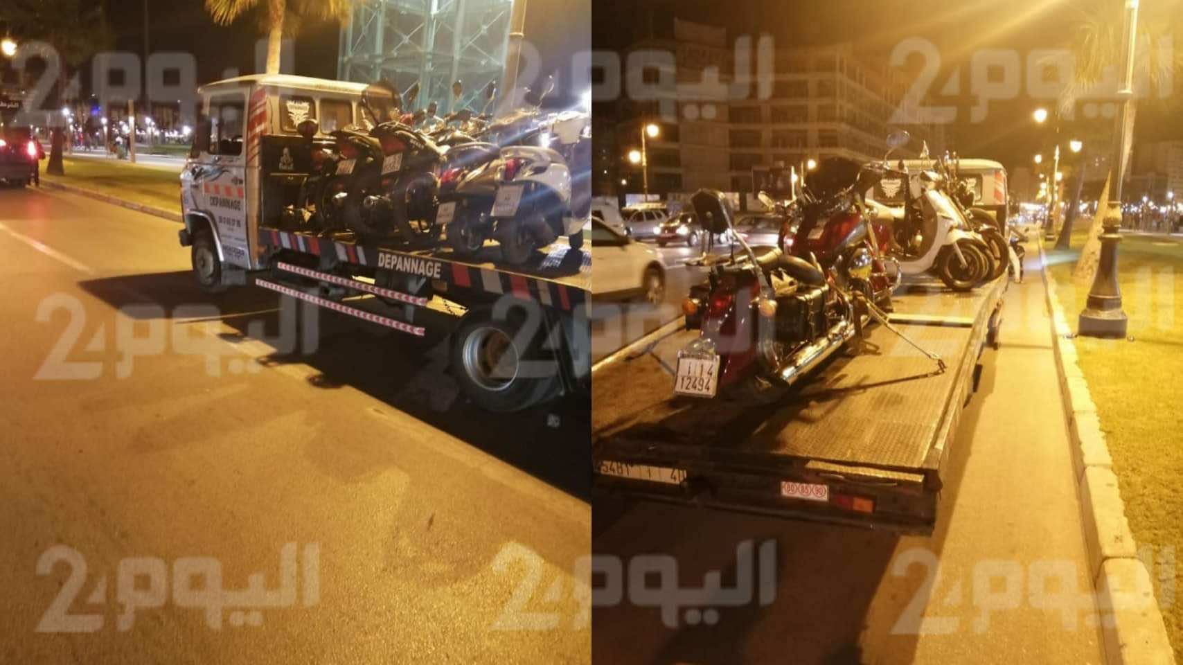 أمن طنجة يحجز أكثر من 40 دراجة نارية غير مرخصة- صورة