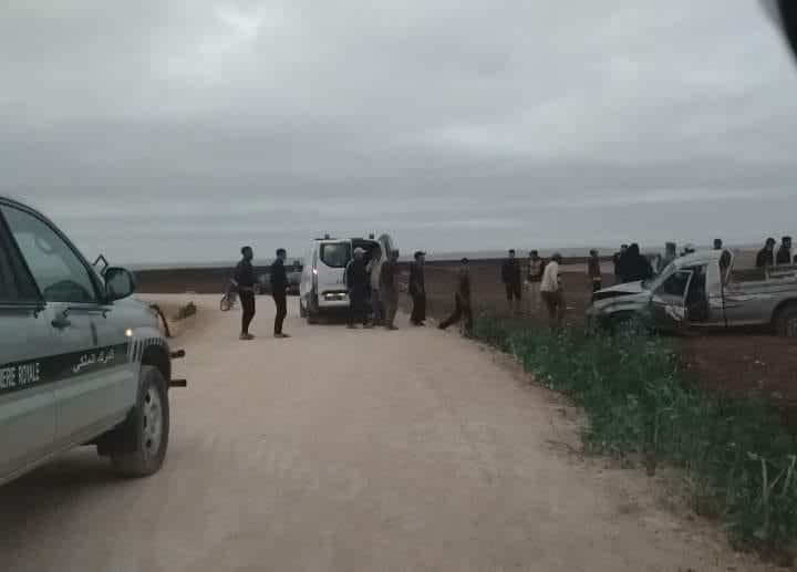جرحى في انقلاب سيارة “بيكوب” كانت تحمل 18 شخصا.. كانوا عائدين من حفل زفاف ضواحي آسفي