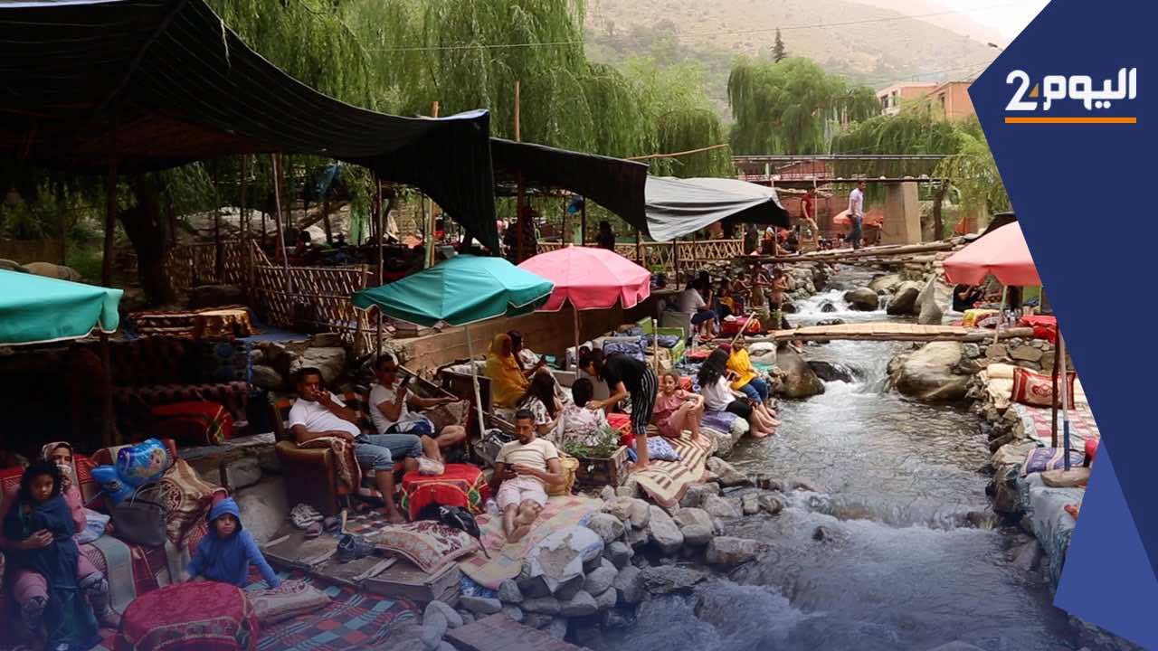 المراكشيون يستجيرون بـ"سيتي فاضمة" من حرارة المدينة - فيديو