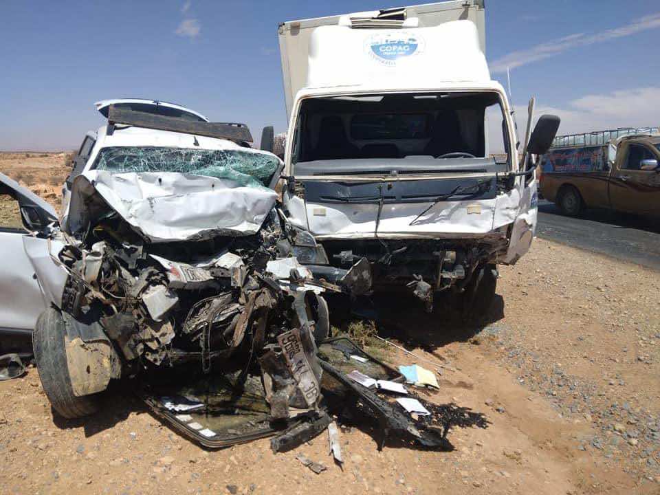 حادث سير خطير يودي بحياة شخصين وإصابة آخرين بكلميم - صور