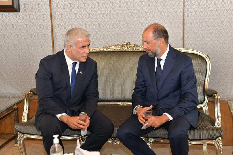 استقبال وزير الخارجية الإسرائيلي من طرف الوزير المنتدب لوزارة الخارجية محسن الجزولي-صور
