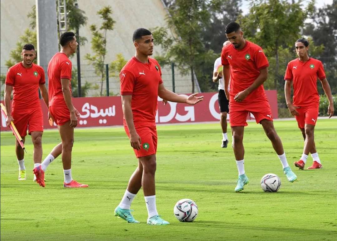 المنتخب الوطني المغربي يجري آخر حصة تدريبية له قبل مباراة السودان