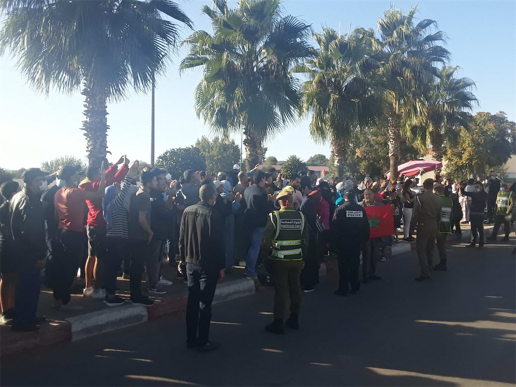 الاحتجاجات تتجدد في مكناس ضد فرض جواز التلقيح