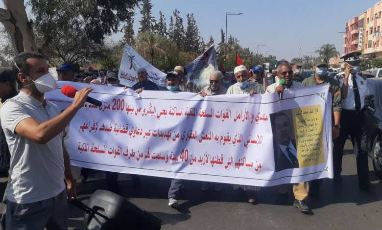 قدماء المحاربين والعسكريين وأراملهم يخرجون للاحتجاج في شوارع مراكش