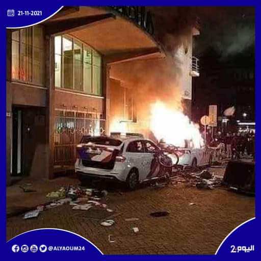 بسبب عودة قيود كورونا تظاهرات احتجاجية تتحول إلى أعمال عنف وشغب في هولندا-صور