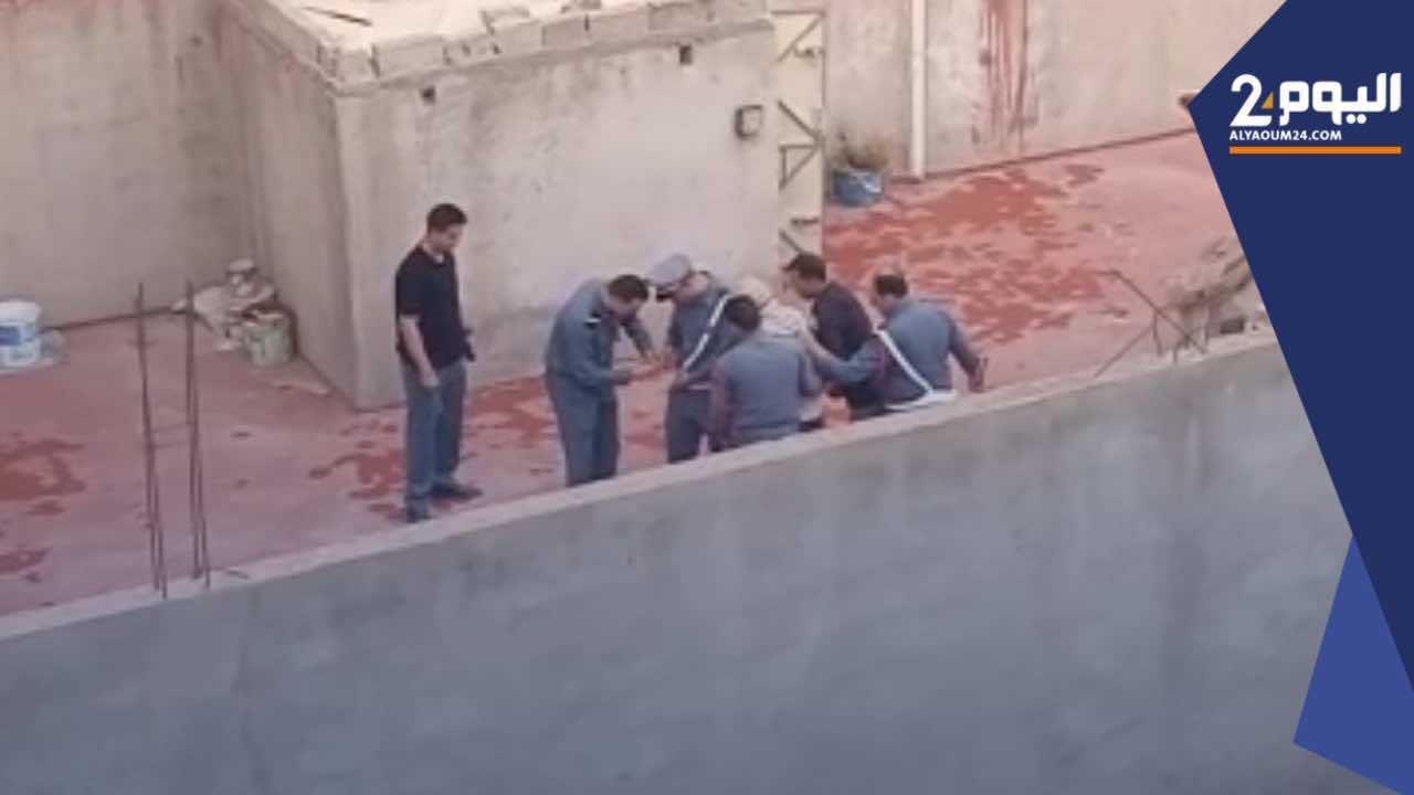 مطاردة هوليودية للص هارب فوق أسطح منازل باشتوكة