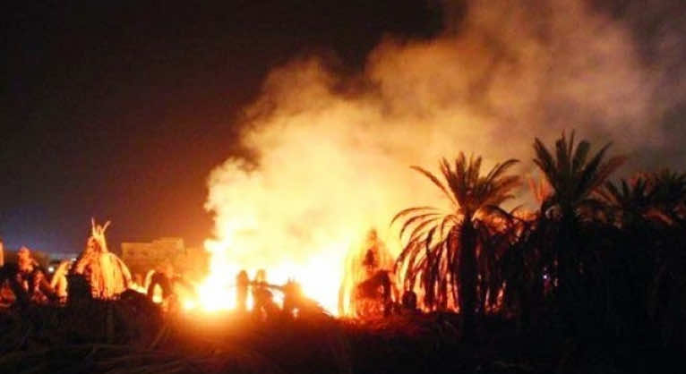 مطالب مدنية بايفاد لجنة تقنية للتقييم وتعويض المتضررين من حريق واحة في طاطا