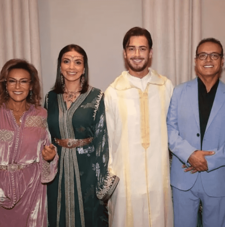 نزهة الركراكي تعد جمهورها بإقامة عرس في المغرب لابنها سعد وزوجته غيثة