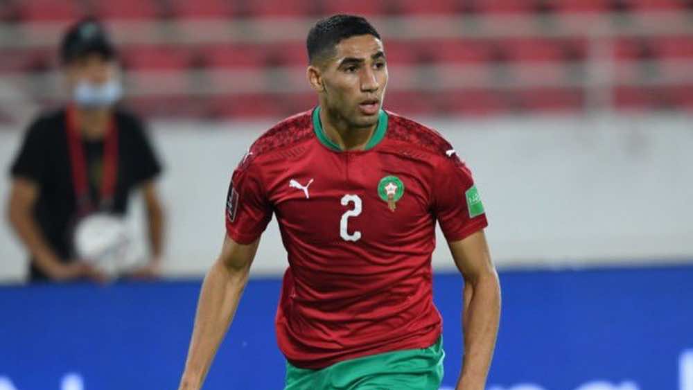 أشرف حكيمي سعيد بتمثيل بلده المغرب للمرة الثانية في كأس العالم