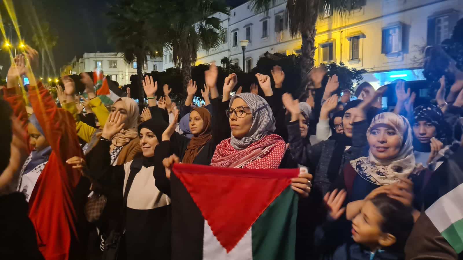 بيضاويون يحتجون ضد التطبيع في اليوم العالمي للتضامن مع فلسطين (صور)