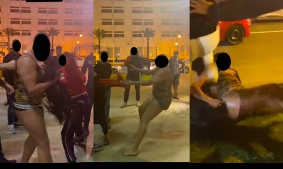 شبان يعتدون على "مثلي" يلبس ملابس نسائية في الشارع  بطنجة