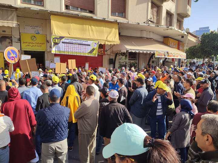 احتجاجات نقابية في مكناس ضد الاختيارات اللاشعبية للحكومة والغلاء الفاحش