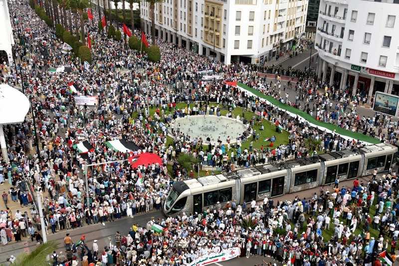 دعوات إلى احتجاجات جديدة بالرباط تضامنا مع فلسطين مع تصاعد العدوان الإسرائيلي
