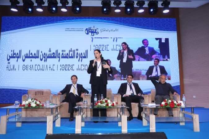 المنصوري خلال اجتماع المجلس الوطني (المصدر: موقع الحزب)