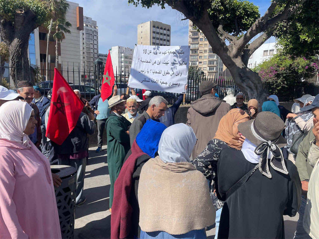 ضحايا "ودادية سكنية" بالدار البيضاء في احتجاجات بمحكمة الاستئناف