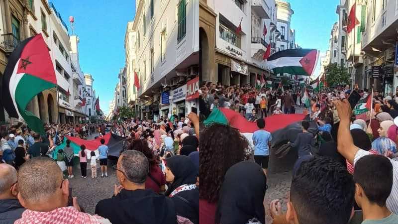 دعما لفلسطين… 100 مظاهرة في 58 مدينة مغربية