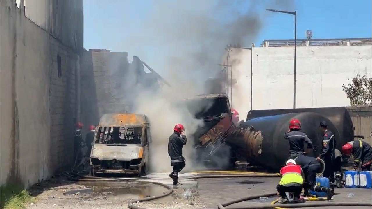 سلطات طنجة تعلن إصابة سبعة أشخاص بحالات اختناق إثر انفجار شاحنة تحمل "الفيول"