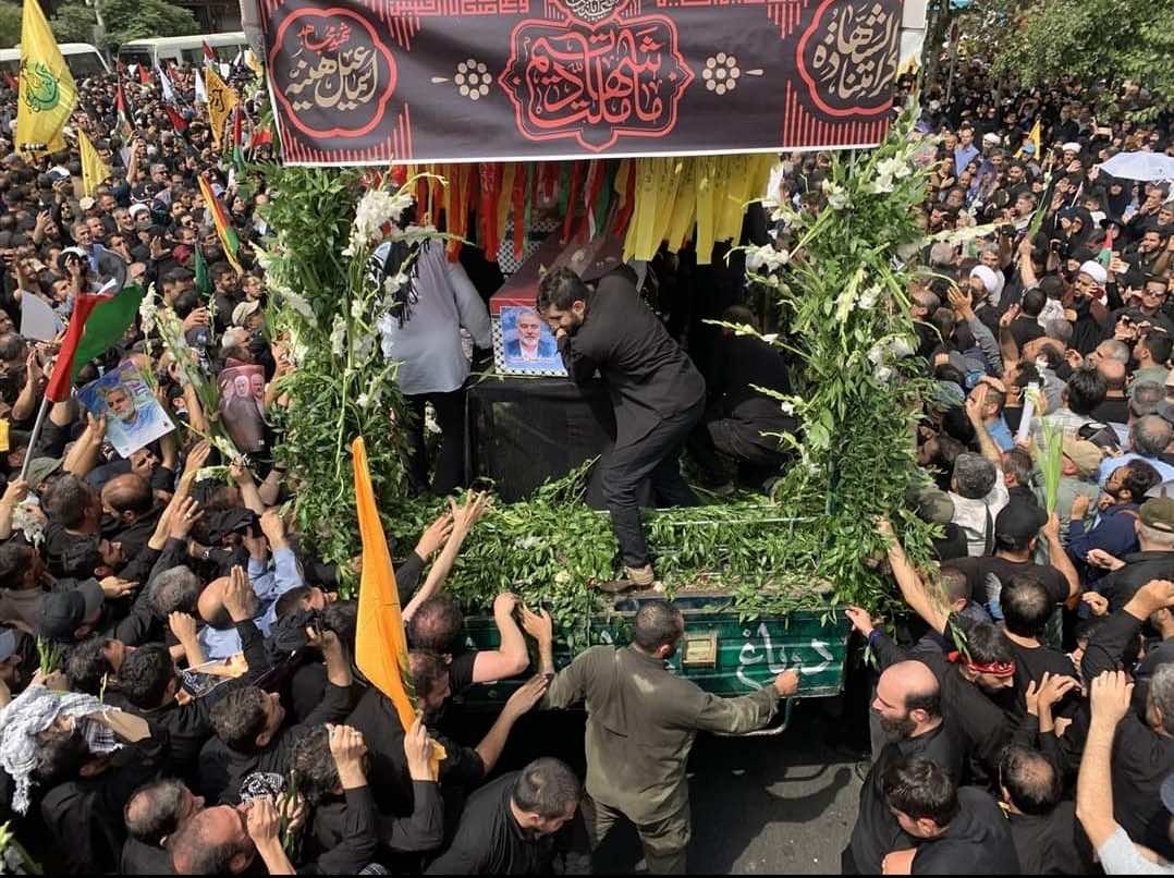 انطلاق مراسيم تشييع جثمان هنية في طهران قبل نقله للدفن في الدوحة