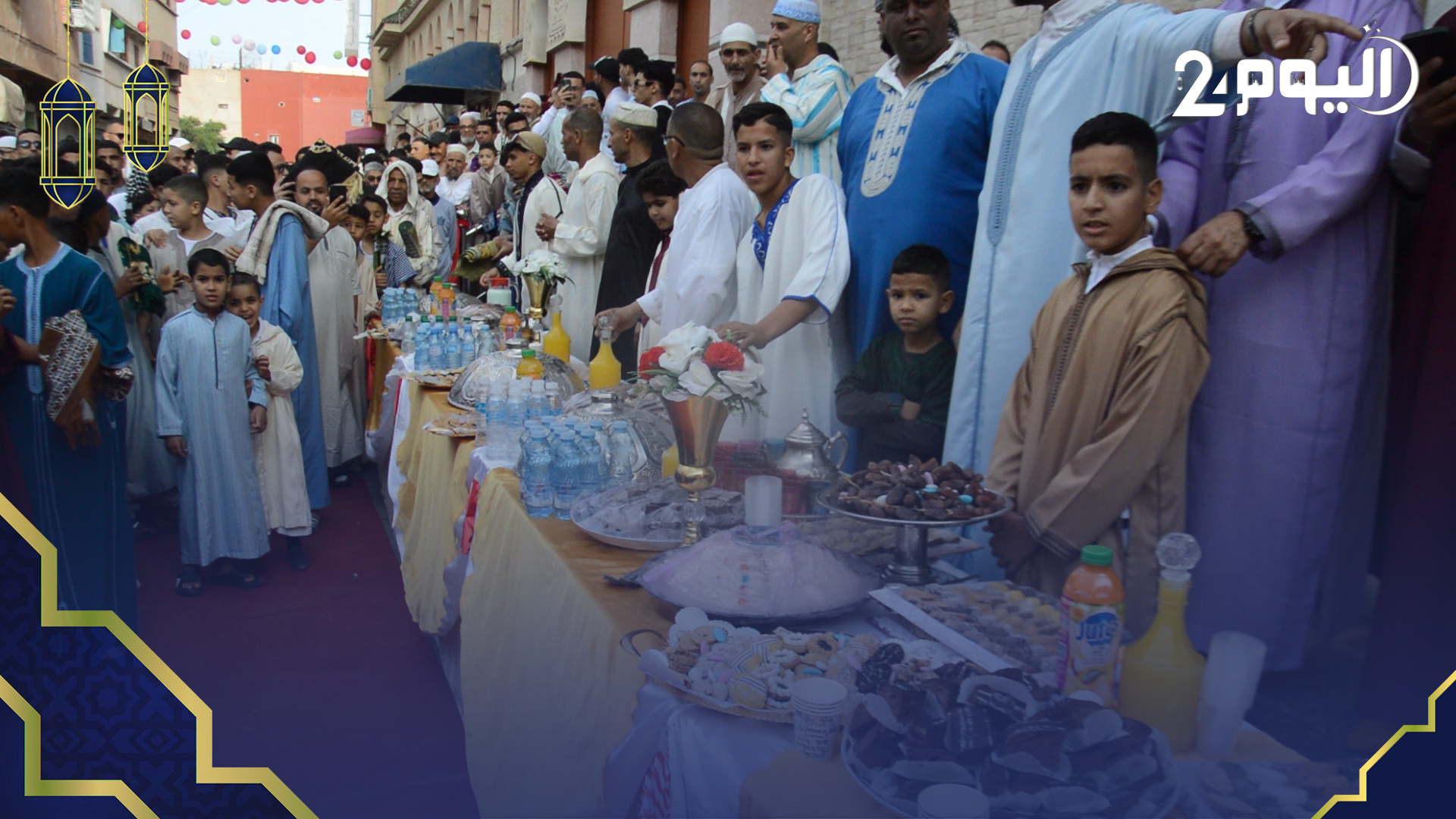 فطور جماعي صبيحة عيد الفطر في حي بنسركاو يجمع ساكنة دوار إيزدار (+فيديو)