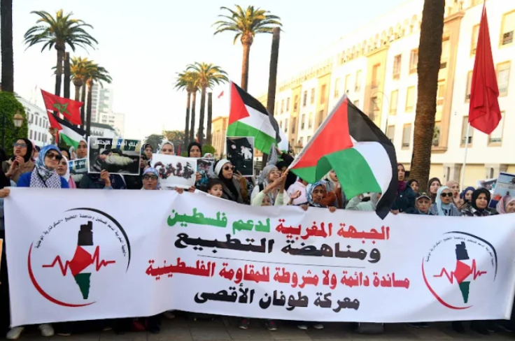 جبهة الدفاع عن فلسطين ومناهضة التطبيع تنظم مسيرة وطنية في الرباط تنديدا بتجويع أهالي غزة 
