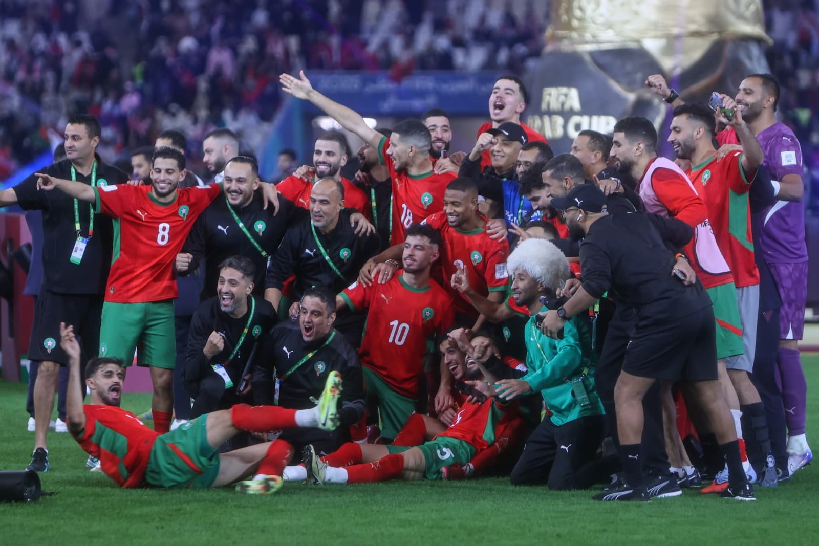 الملك يهنئ المنتخب الوطني المغربي لكرة القدم بالفوز ببطولة كأس العرب