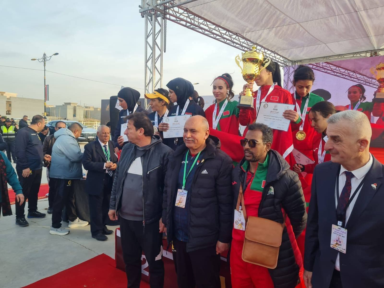 سيطرة مغربية مطلقة على ألقاب بطولة العرب لاختراق الضاحية بالعراق (صور)