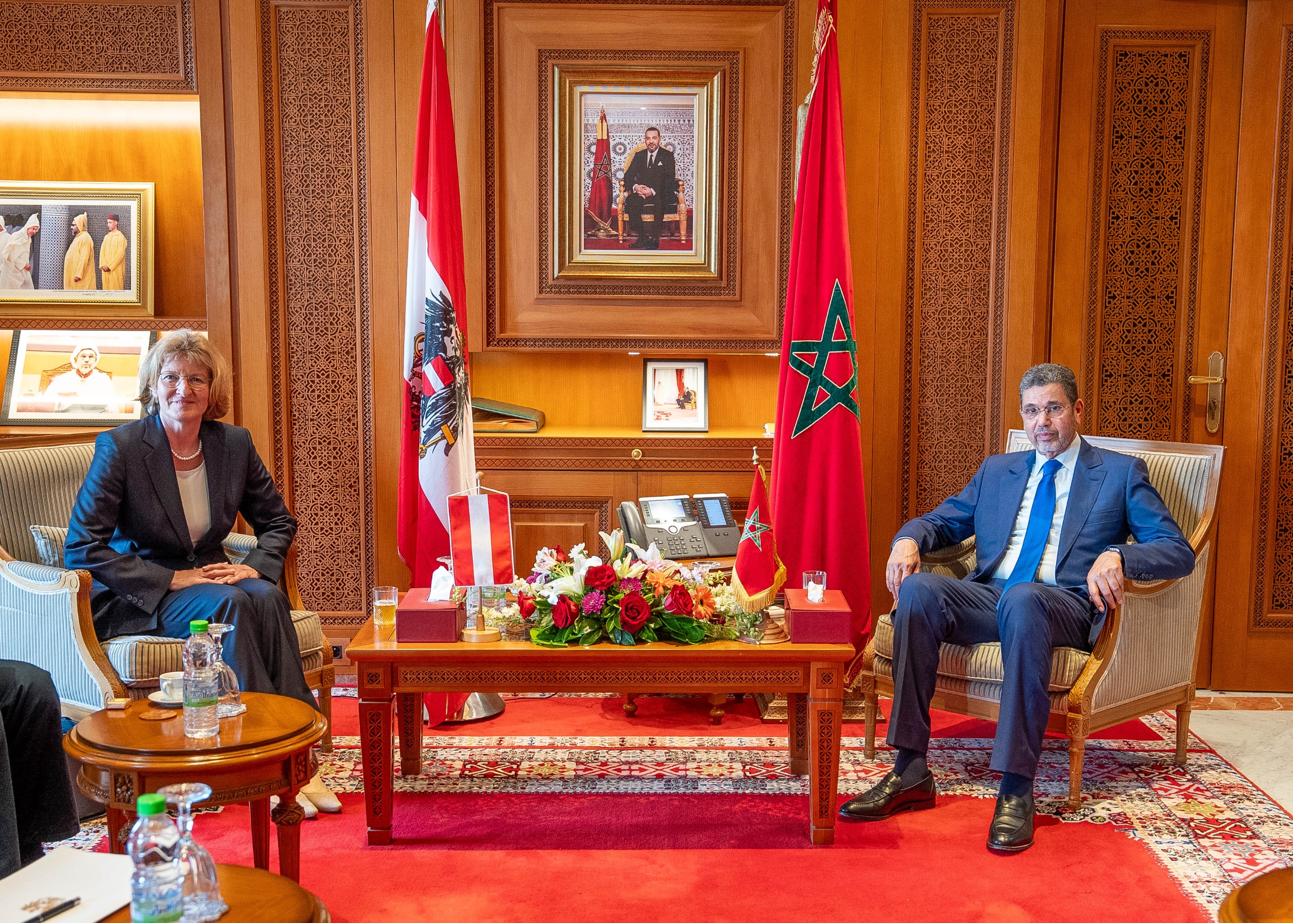 رئيس المجلس الأعلى للسلطة القضائية يبحث في لقاء مع المدعية العامة لجمهورية النمسا سبل تعزيز التعاون القضائي