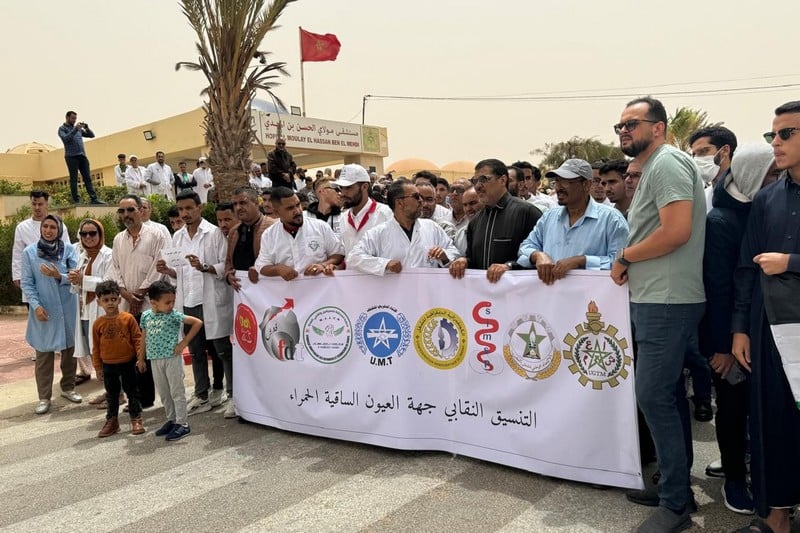 نقابة "UNTM" في الصحة تستنكر "قمع" اعتصام بمستشفى العيون