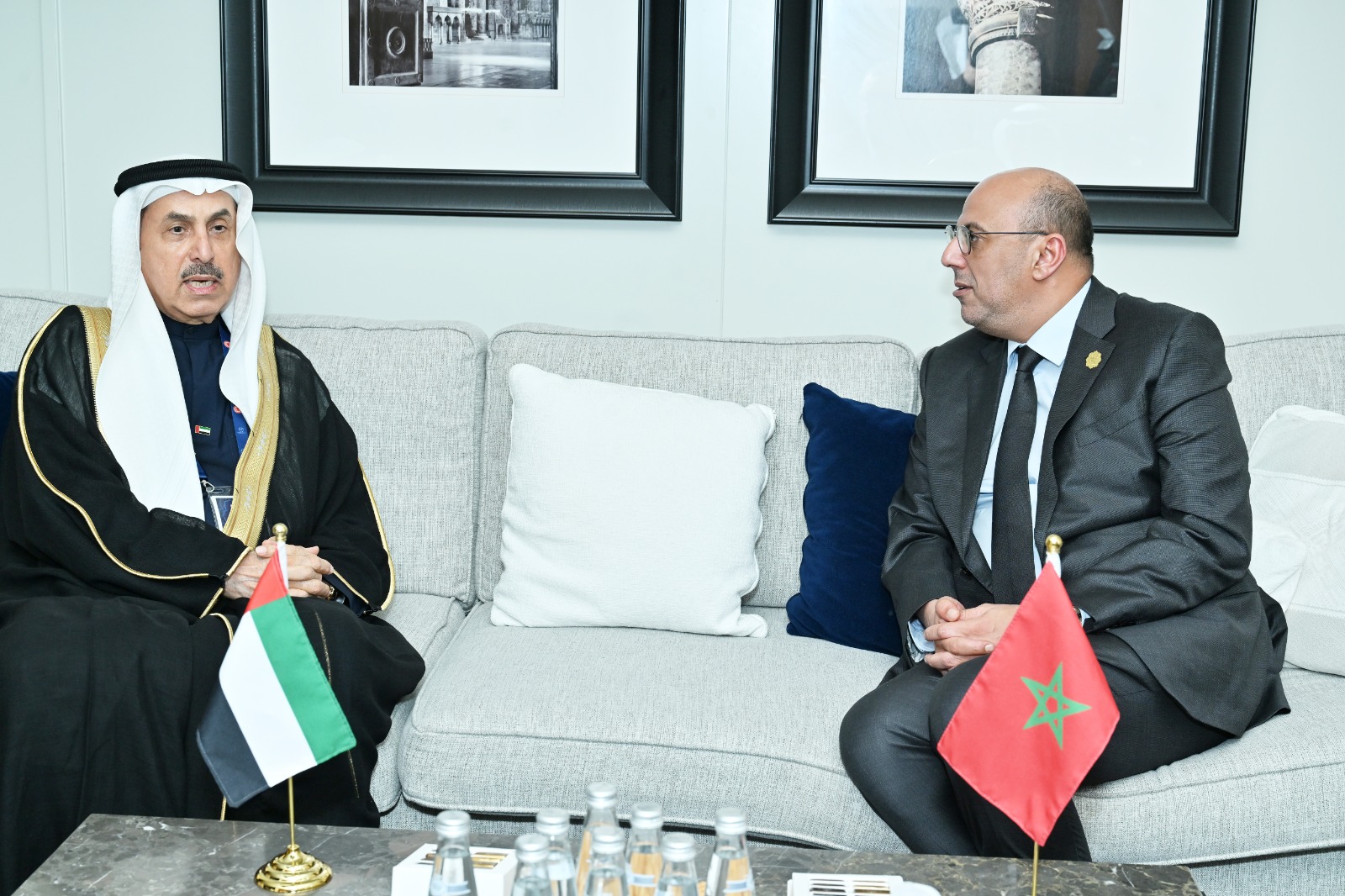 ولد الرشيد يتباحث مع رئيس المجلس الوطني الاتحادي بدولة الإمارات حول الارتقاء بالتعاون البرلماني الثنائي