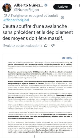 فييخو يطالب بإعلان سبتة منطقة ذات أهمية للأمن القومي وسط تصاعد أزمة الهجرة