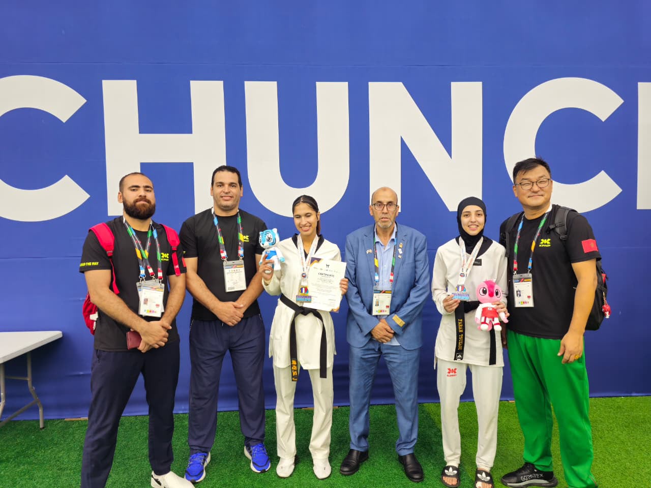 ذهبية الدحاوي وفضية التوزاني تقودان منتخب التايكواندو المغربي لمنصة التتويج بكوريا الجنوبية