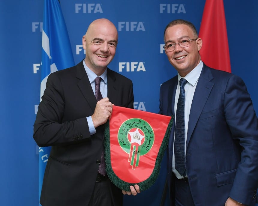 لقجع يشيد بقرار إنفانتينو المتعلق بسحب مشروع "FIFA Forward Enterprise"