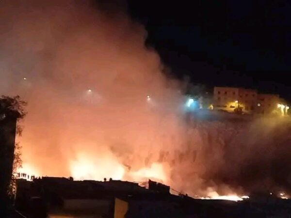 اندلاع حريق بسوق حافة مولاي إدريس بفاس دون تسجيل خسائر بشرية