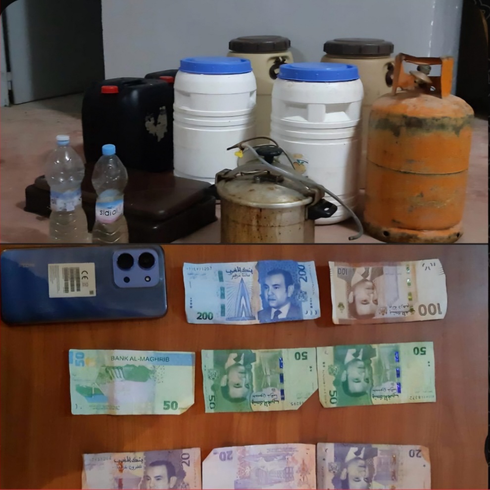 توقيف شخص بالعيون من ذوي السوابق القضائية لتورطه بتحضير وترويج "مسكر ماء الحياة"
