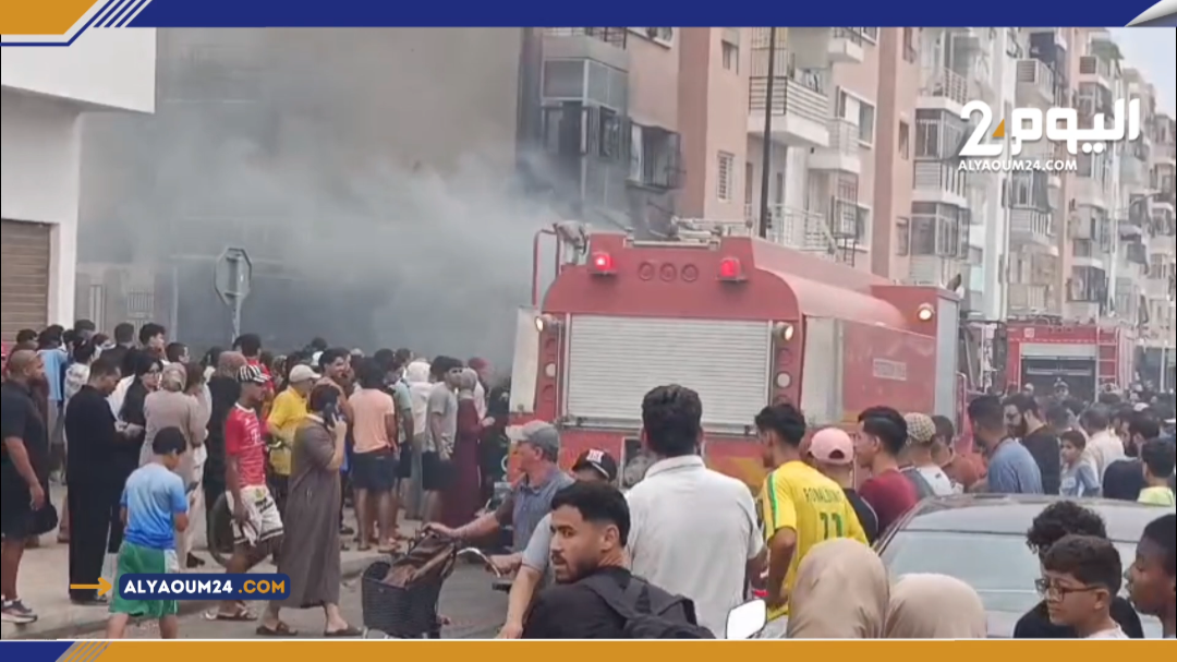 إصابة 3 أشخاص بحروق في حريق ضخم شب بمحل للجزارة بأكادير