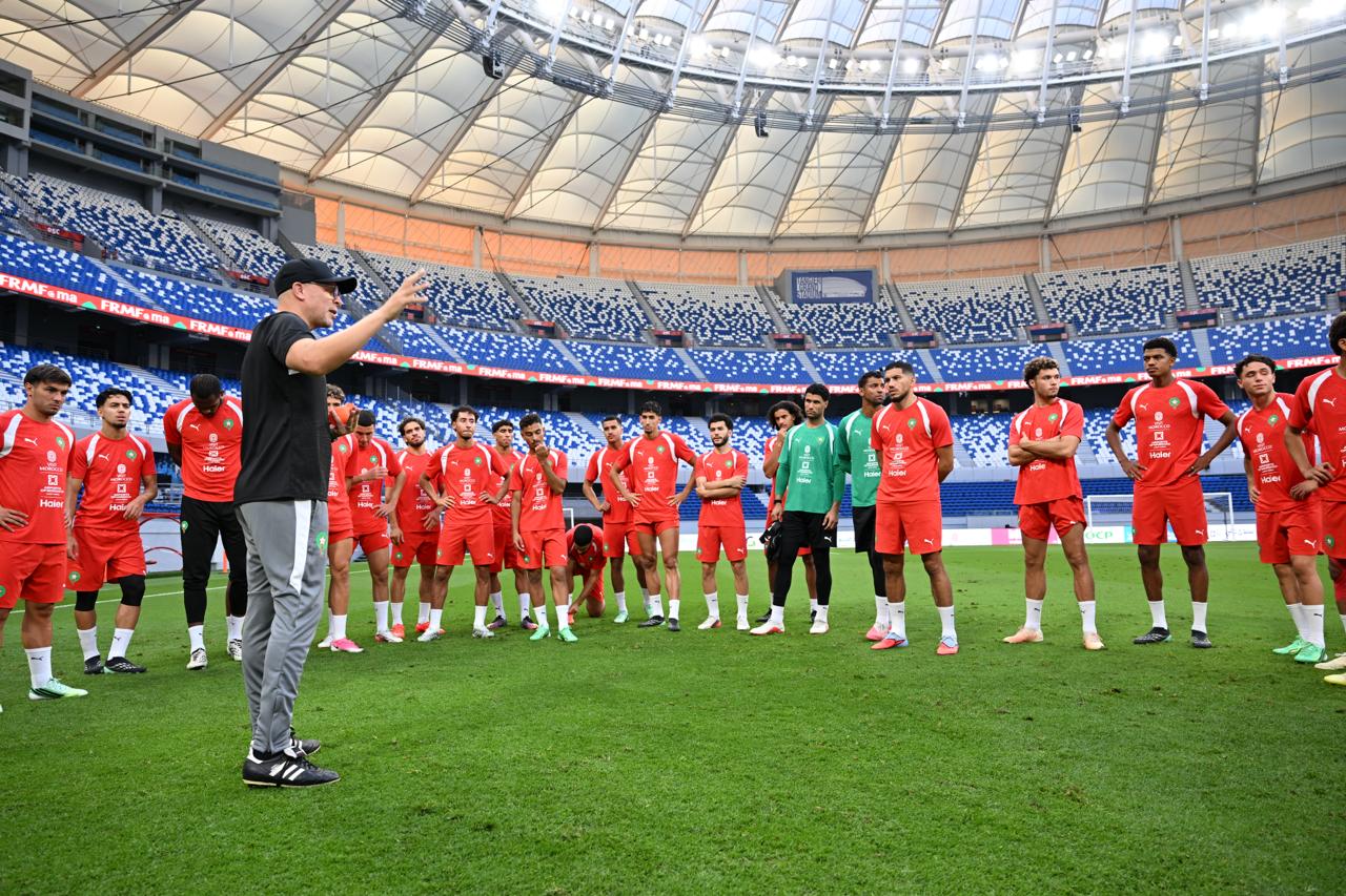 المنتخب الوطني المغربي ينهي استعداداته للمباراة الودية أمام مالي