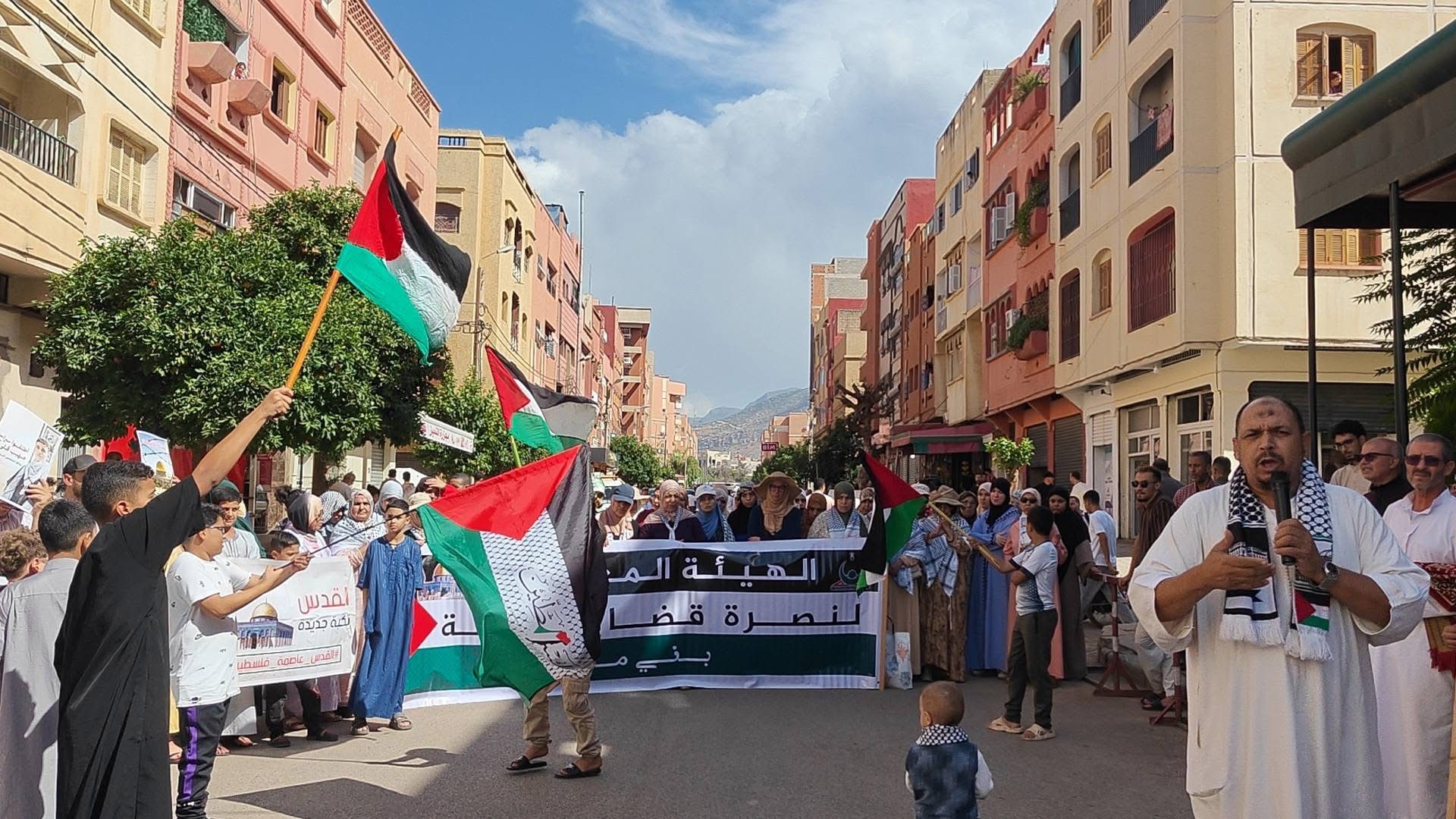 وقفة احتجاجية ببني ملال إحياء للذكرى الثالثة لـ"طوفان الأقصى"