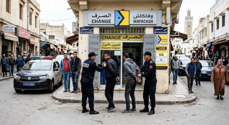 طنجة: توقيف شخصين متورطين في السرقة من داخل وكالة لتحويل الأموال بحي الموظفين